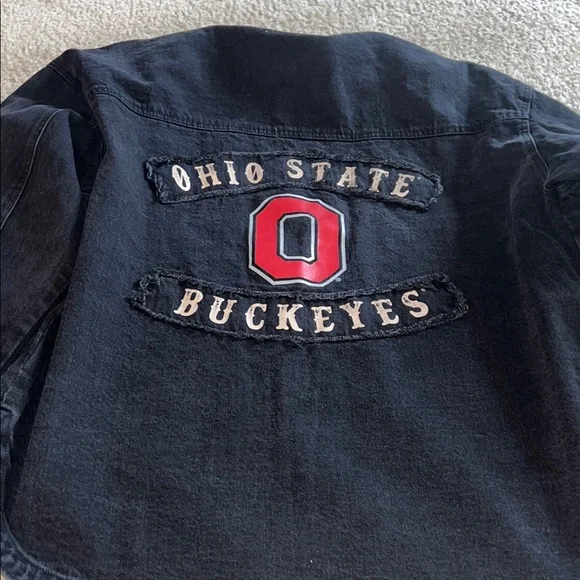Buckeye® Ohio State University Black Denim Shirt Jacket